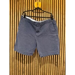 Brooks Brothers Bermuda Shorts Mens W44 Blue Textured Cotton Casual